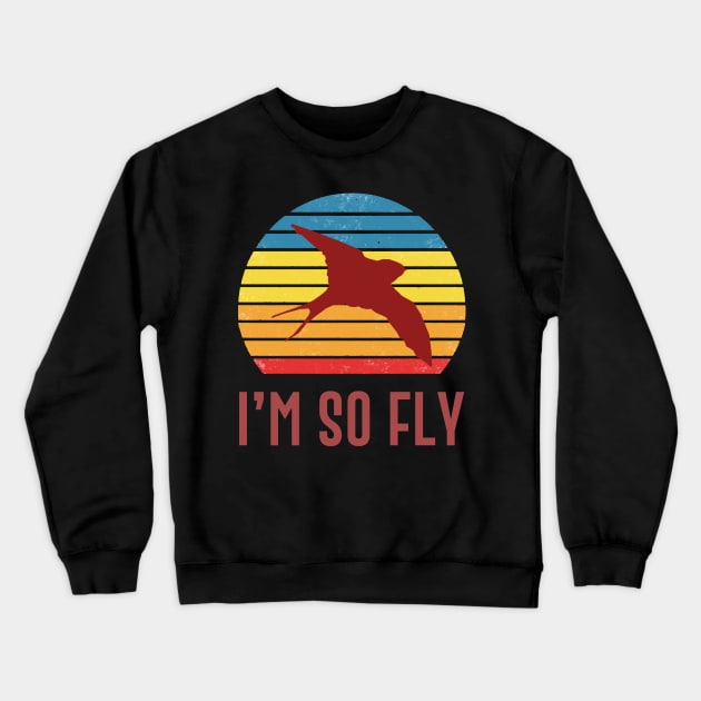 I'm So Fly Retro Style Vintage Bird Gift Crewneck Sweatshirt by Mesyo